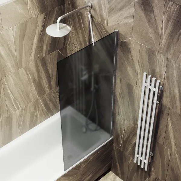 Шторка на ванну MaybahGlass MGV-86-5ш 60см хром матовый