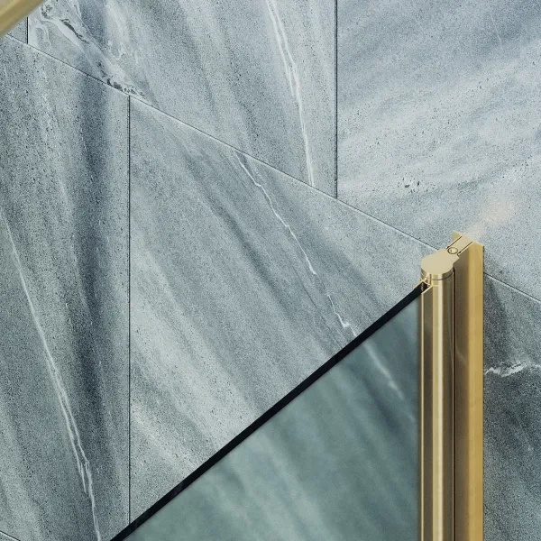 Шторка на ванну MaybahGlass MGV-620-3 70см золото