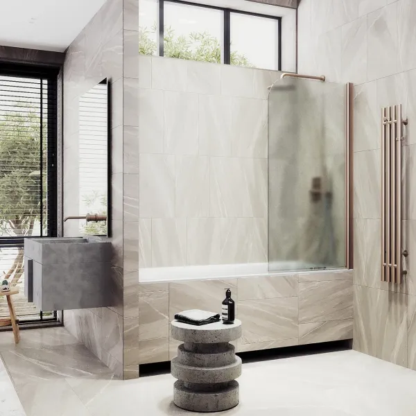 Шторка на ванну MaybahGlass MGV-620-2 70см бронза