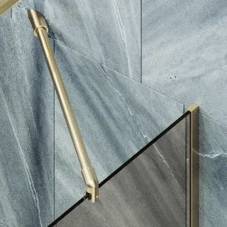 Шторка на ванну MaybahGlass MGV-69-3у 70см золото