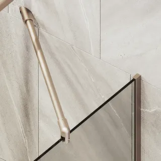 Шторка на ванну MaybahGlass MGV-71-2у 90см бронза