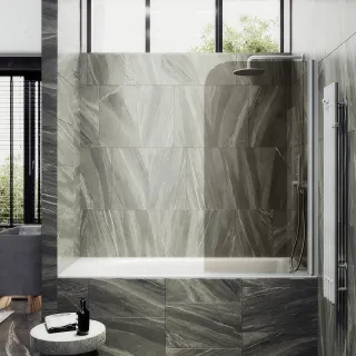 Шторка на ванну MaybahGlass MGV-606-1 50см белый