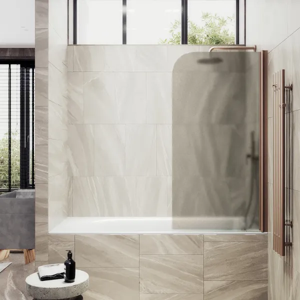 Шторка на ванну MaybahGlass MGV-607-2 50см бронза