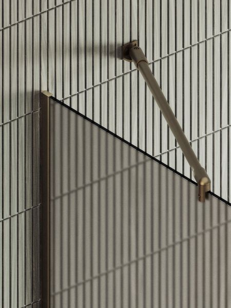 Душевая перегородка MaybahGlass MGD-728-2у 79см бронза