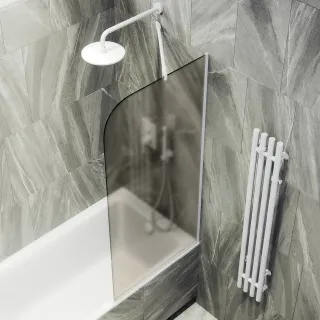 Шторка на ванну MaybahGlass MGV-150-1у 74см белый