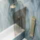 Шторка на ванну MaybahGlass MGV-917-3 99см золото
