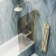 Шторка на ванну MaybahGlass MGV-778-3 60см золото