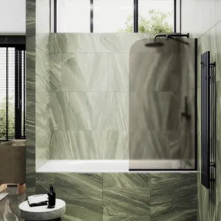 Шторка на ванну MaybahGlass MGV-72-6у 40см чёрный