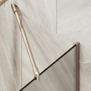 Шторка на ванну MaybahGlass MGV-249-2у 30см бронза