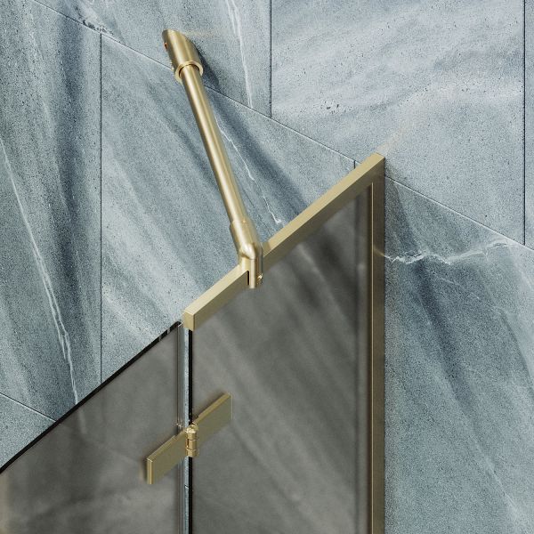 Шторка на ванну MaybahGlass MGV-658-3 69см золото