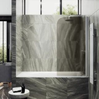 Шторка на ванну MaybahGlass MGV-602-1 40см белый