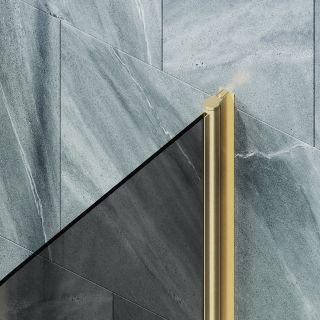 Шторка на ванну MaybahGlass MGV-767-3 40см золото