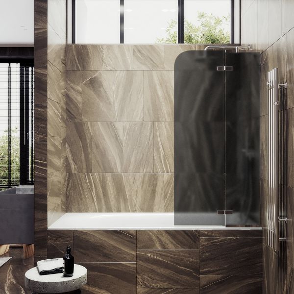 Шторка на ванну MaybahGlass MGV-660-4 69см хром глянцевый