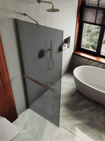 Душевая перегородка MaybahGlass MGD-730-2ш 79см бронза