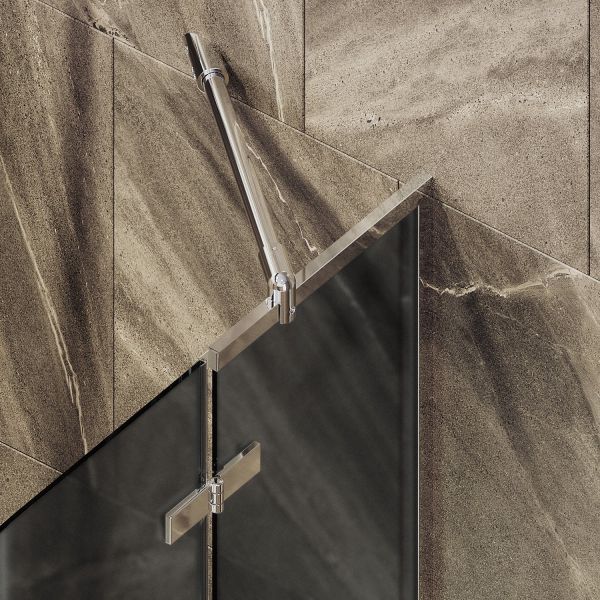 Шторка на ванну MaybahGlass MGV-660-4 69см хром глянцевый