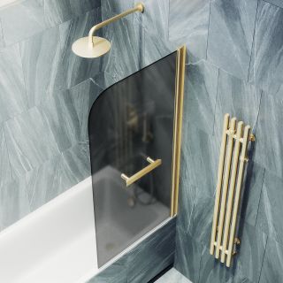 Шторка на ванну MaybahGlass MGV-786-3 70см золото