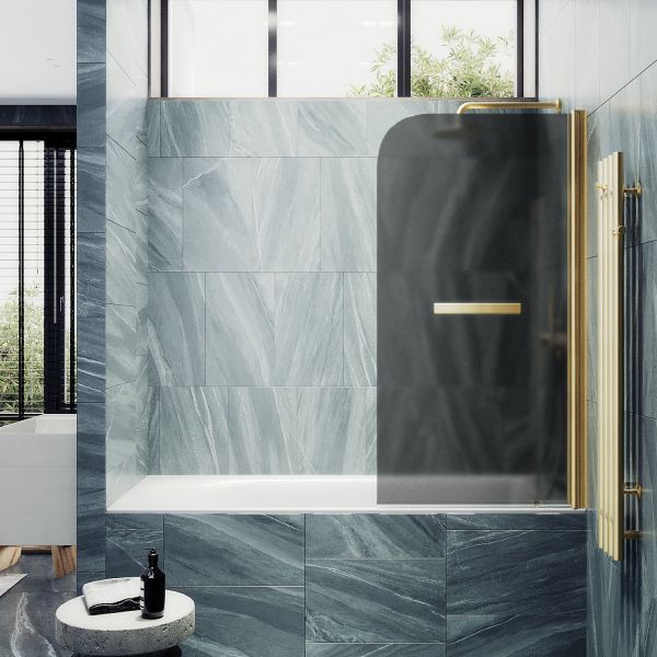 Шторка на ванну MaybahGlass MGV-786-3 70см золото