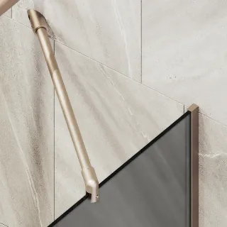 Шторка на ванну MaybahGlass MGV-85-2у 50см бронза