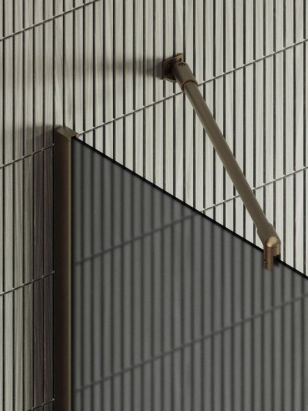 Душевая перегородка MaybahGlass MGD-730-2ш 79см бронза