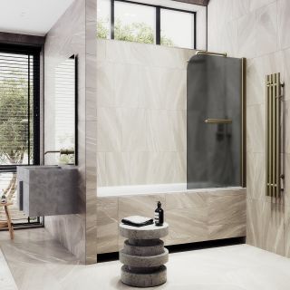 Шторка на ванну MaybahGlass MGV-792-2 80см бронза