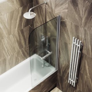 Шторка на ванну MaybahGlass MGV-781-5 60см хром матовый