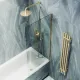Шторка на ванну MaybahGlass MGV-61-3ш 50см золото