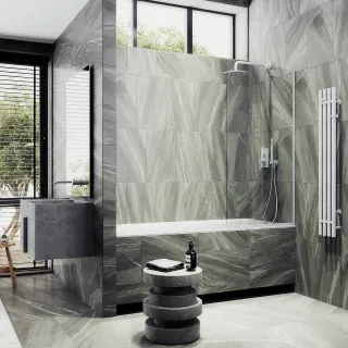 Шторка на ванну MaybahGlass MGV-154-1у 74см белый