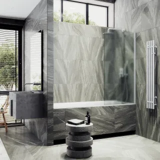 Шторка на ванну MaybahGlass MGV-91-1ш 50см белый