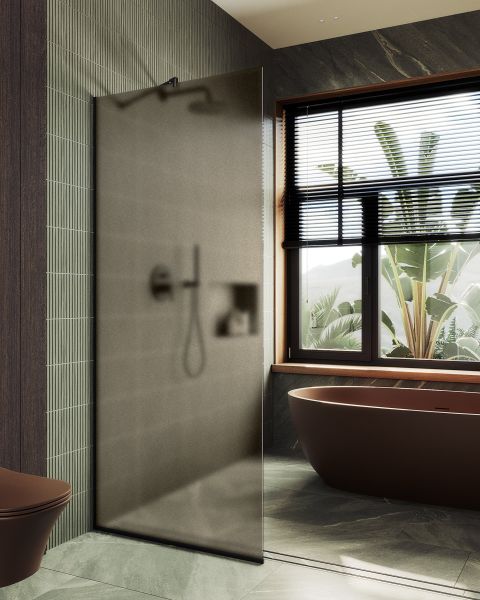 Душевая перегородка MaybahGlass MGD-697-6у 79см чёрный