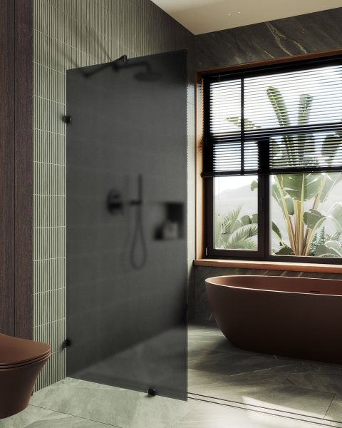 Душевая перегородка MaybahGlass MGD-271-6 79см чёрный