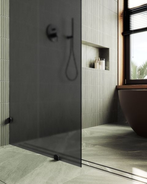 Душевая перегородка MaybahGlass MGD-271-6 79см чёрный