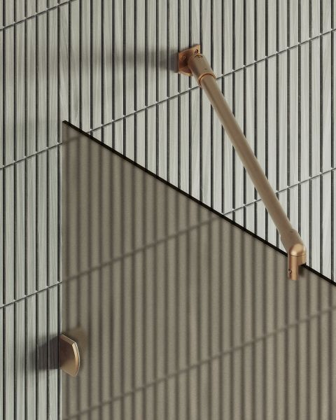 Душевая перегородка MaybahGlass MGD-265-2 79см бронза