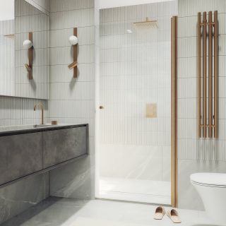 Душевая дверь MaybahGlass MGD-803-2 80см бронза