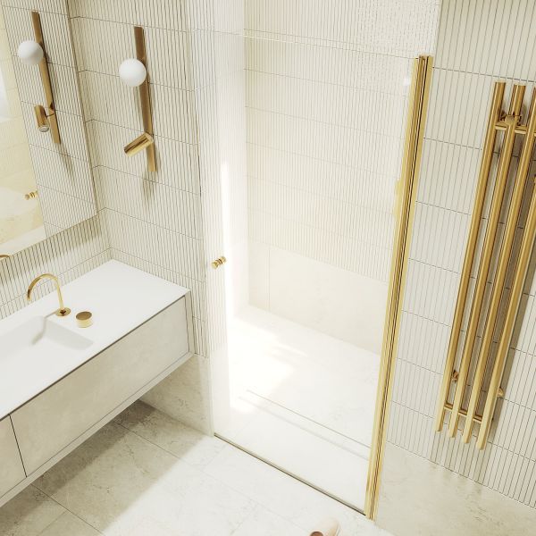 Душевая дверь MaybahGlass MGD-803-3 80см золото