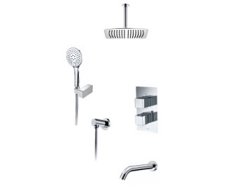 Wasserkraft А171568 Thermo Встраиваемый комплект для ванны с верхней душевой насадкой, лейкой и изливом