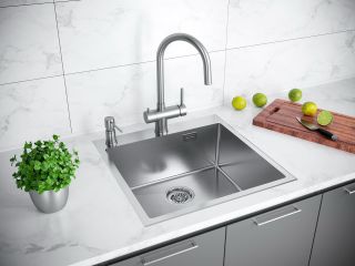 Мойка кухонная Paulmark Kroner-Edge PM775951-BS брашированная нержавеющая сталь