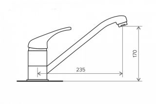 Смеситель для кухни Tolero Низкий чёрный 694661