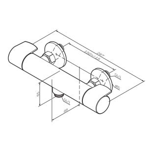 Смеситель для душа с термостатом Am.Pm X-Joy F85A40022 чёрный