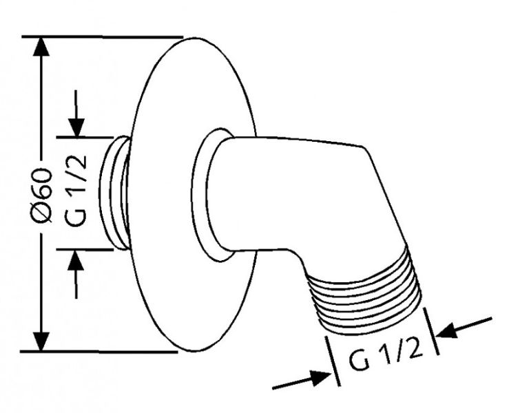Шланговое подключение Kludi хром 6054005-00