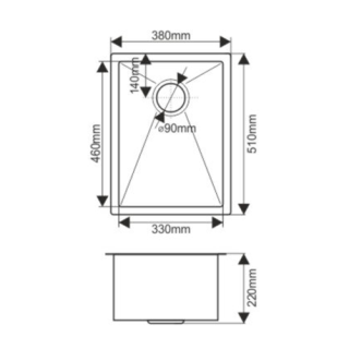 Мойка D5138HB Melana ProfLine 1,2/220 графит