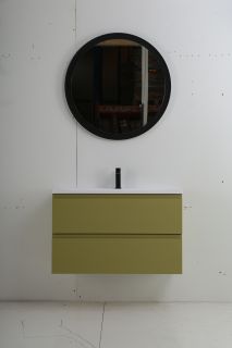 Подвесная тумба под раковину Art&Max Bianchi 90см оливковый матовый AM-Bianchi-900-2C-SO-OM