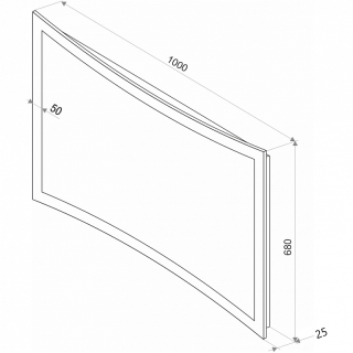 Зеркало с подсветкой Continent Silence ЗЛП457 с сенсорным выключателем 100см