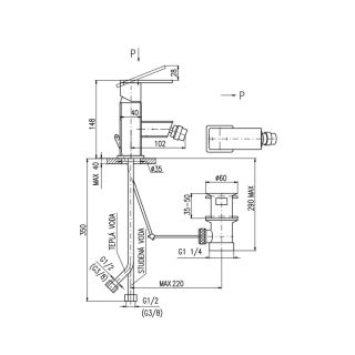 Смеситель для биде Rav Slezak Loira LR545.5K хром