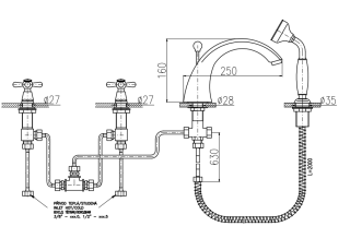 Смеситель на борт ванны Rav Slezak Morava retro MK569.5SSM бронза