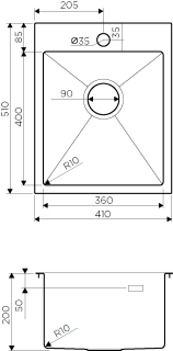 Мойка кухонная Omoikiri Akisame 41-IN нерж. сталь/нержавеющая сталь