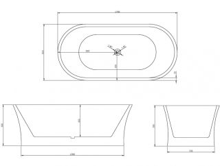 Акриловая ванна ABBER AB9202 170x80