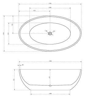 Акриловая ванна ABBER AB9249 175x100