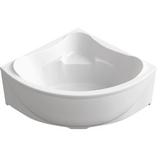 Акриловая ванна Bas Модена 150x150 см (ванна,каркас,слив-перелив, панель, Г/м 6ф Flat латунь, Спинной Г/м «ШИАЦУ» –12 форс.+ г/м для ног 6 форс.Шиацу, 2 подголовника)