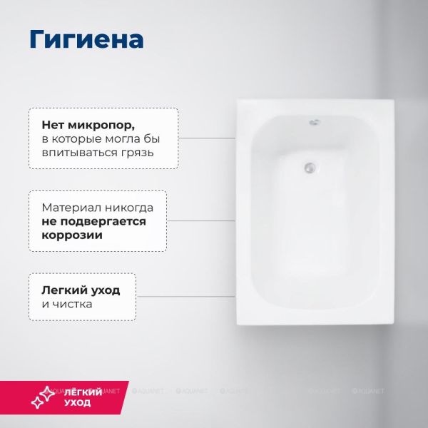 Акриловая ванна Aquanet Seed 216658 100x70 см с каркасом