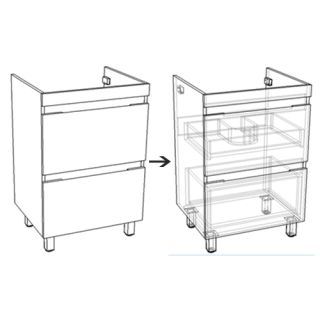 Тумба под раковину для стиральной машины Corozo Альтаир 120 белый SD-00000500